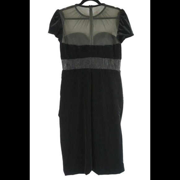 NEW Mac Duggal Lace-Embellished Bustier Midi-Dress in Black Sz 12 #D7804 - Picture 5 of 7